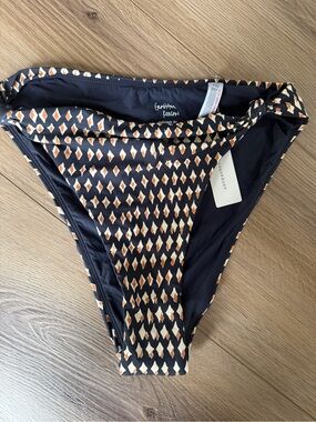 Black Pattern Bikini Bottoms